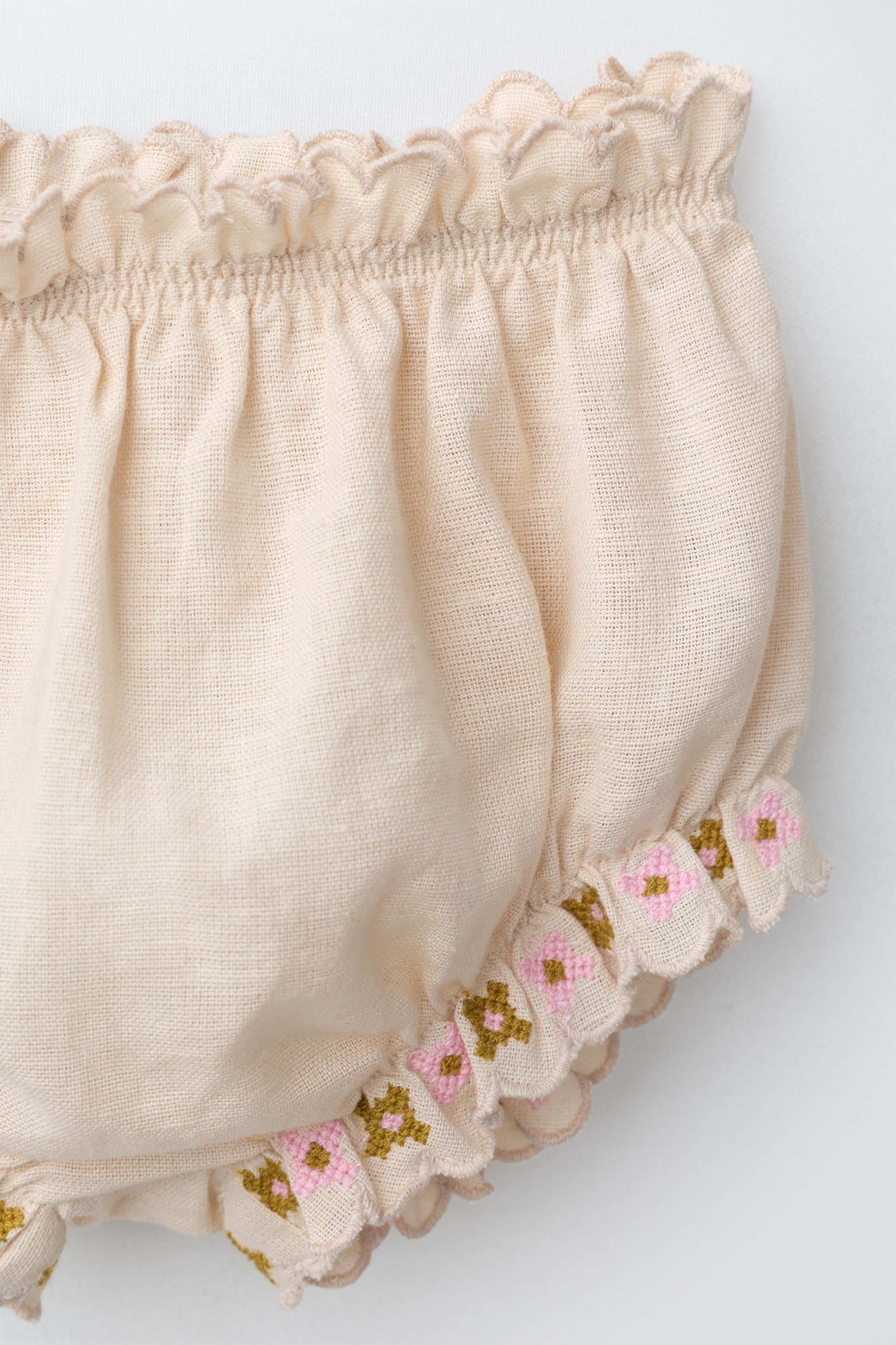 EMBROIDERED SHIRT AND BOTTOMS SET